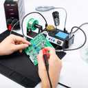 WEP 927-IV Soldering Station Kit High-Power 110W with 3 Preset Channels, Sleep Mode, LED Magnifier, 5 Extra Iron Tips, Tip Cleaner, 2 Helping Hands, Tip Storage Slots, Lead-free Solder Wire, Tweezers