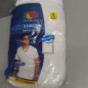 Fruit of The Loom Men's V-Neck Undershirts, Moisture Wicking & Tag Free (Large, White - 6 Pack)