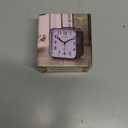 Peakeep Small Battery Operated Analog Travel Alarm Clock Silent No Ticking, Lighted on Demand and Snooze, Beep Sounds, Gentle Wake, Ascending Alarm, Easy Set (Black)