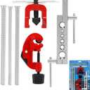 6 Piece Pipe Tool Set, Ratchet Pipe Bender, Copper Pipe Cutter, Flaring Tool HVAC, Ideal for HVAC, DIY, and Automotive Repair