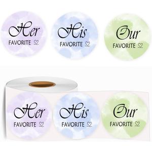 2 Inch His Her Our Favorite Sticker Candy Bags Wedding Favor Stickers Rustic Wedding Favor Stickers Labels 480 Pcs