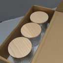 3PCS Modern 13.53oz Transparent Bathroom Canisters with 12 Labels & Wooden Lid Thick Glass Jar Set Qtip Holder for Cotton Ball & Pads Storage Organization Minimalist Decor