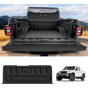 LASFIT Tailgate Mat for Jeep Gladiator 2020-2026, All Weather TPE Tailgate Protector Liner Replacement Accessories Tailgate Cover