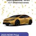 2 Pack Tempered Glass Screen Protector for Toyota Prius 2023-2026,12.3" Infotainment Screen & 7" Dashboard Film Compatible With Prius Hybrid 2025 2024 2023 Accessories