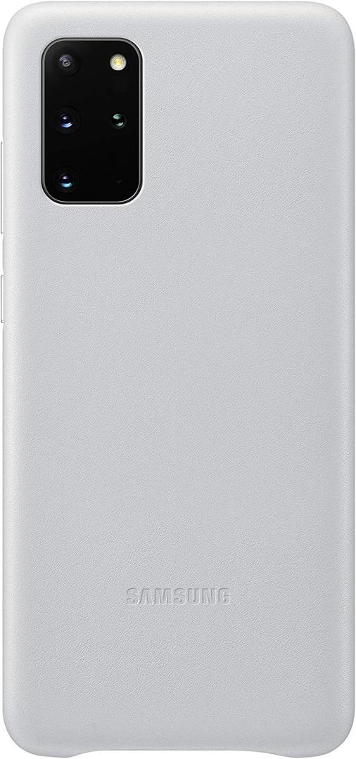Samsung Galaxy S20+ Plus Case, Leather Back Cover - Silver (US Version (EF-VG985LSEGUS)