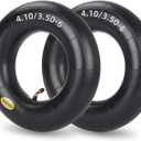 GICOOL 4.10/3.50-6 Replacement Inner Tubes, 2 Pack with TR-87 Valve Stem, Heavy Duty, Fit 13" Tires, For Wheelbarrow, Garden Utility, Wagon, Go Cart, Lawn Mower