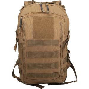 12L Small Backpack Day Pack - Mini Tactical Backpacks Military Daypack Molle Bag Rucksack Bug Out Bag for Hiking Camping Trekking (Tan)