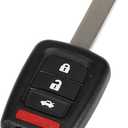 X AUTOHAUX Keyless Entry Remote Car Key Fob 433Mhz 4 Button MLBHLIK6-1TA for Honda Accord 2016 2017 for Honda Civic 2016-2020