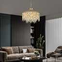 Modern 18" 6-Lights Modern Gold Crystal Chandeliers for Dining Room