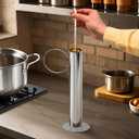 Stainless Steel Maple Syrup Hydrometer Test Cup for Sap Processing with Cleaning Brush, 10-Inch Test Cup for Precision Density Readings