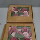 Ling's moment Artificial Flowers 50Pcs Torrid Blush Roses Decor w/Stems,3" Real Touch DIY Foam Floral for Wedding Bouquet/Centerpieces, Outdoors Party Backdrop, Room/Table, and Garden/Pot Decorations (Pk- Cinnamon Rose & Shabby Pink)