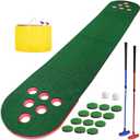 Golf Putting Game Set, Mini Golf Game Set with 2 Putters 2 Balls, 10 Feet Practice Putting Green Mat for Adults, Indoor Outdoor Backyard Party Game, 10 feet x 1.6 feet