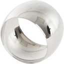 SARO LIFESTYLE NR212.S Everyday Round Shape Napkin Rings (4 Pack), Silver