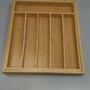 Kitsure Silverware Organizer - Expandable Bamboo Kitchen Drawer Organizer for Cooking Utensils and Cutlery, Sturdy & Thickened Kitchen Organizers and Storage Solution, Large, Natural