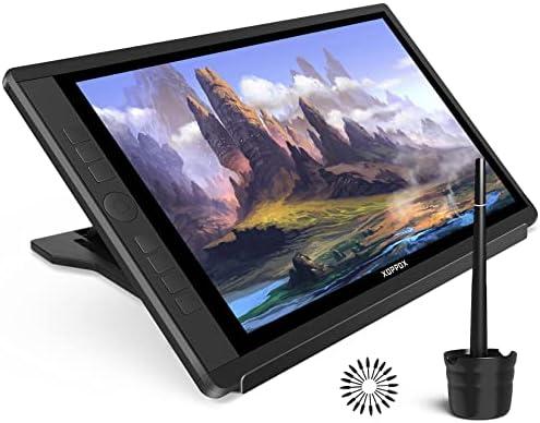 Drawing Tablet with Screen, 15.6'' XOPPOX Graphics Drawing Monitor Pen Display with 1080P Full Laminated Screen,Tilt 8192 Levels Battery-Free Stylus,Adjustable Stand,Compatible for Window/Mac