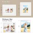 Picture Frames 8x10 2 Pack Made of Solid Wood White for Wall Mounting and Tabletop Display