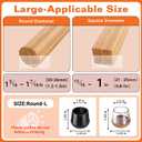 Chair Leg Floor Protectors Large 24Pcs,Silicone Chair Leg Protectors for Hardwood Floors/Tiles,360Wrapped Felt Bottom to Prevent Scratch and Reduce Noise, Round Black(Fit:1.2"-1.5")