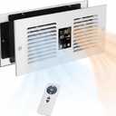 Room to Room Air Transfer Fan with 3 Modes, 300CFM Through Wall Fan with Remote Control, 5-Speed In-Wall Vent for Bedroom, Kitchen, and Laundry Room, Hardwired, RTR300CV, Medium