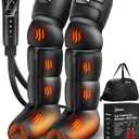 YINGGG Leg Massager with Heat and Compression - Foot and Calf Massage Sleeve with 3 Heat, 6 Intensities, 6 Modes, Compression Boots for Circulation and Pain Relief