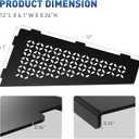 12" Corner Shower Caddy Shelves, 2 Pack Bathroom Shower Shelf for Tiled Wall, Stainless Steel Shower Shelf Organzier for Inside Showe Kitchen Storage Without Hooks & Adhesive (Star Patterns, Black)