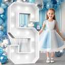 Ledido 4FT Marquee Light Up Letters S, Easy to Assemble Cool White Marquee Letters 4 Feet Tall for Indoor & Outdoor Events, Large Lighted Letter for Birthday Graduation Baby Shower Party Decorations