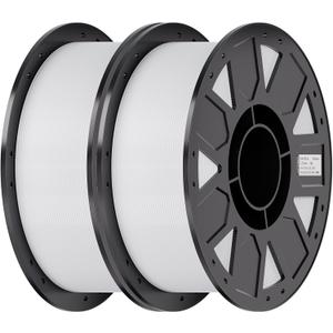Creality Ender PETG 3D Printer Filament 1.75mm 2KG (4.4lbs), High Precision, Strong Toughness, Odorless, Better Flow, Moistureproof 3D Printing Ender PETG Filament, White & White