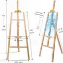 Wooden Easel Stand for Sign and Painting - Adjustable Artist Easel for Adults - Home & Wedding Display, Art Easel with Canvas Holder for Studio, Classroom