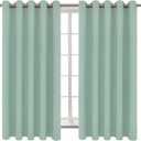 BGment Blackout Curtains - Grommet Thermal Insulated Room Darkening Bedroom and Living Room Curtains, Set of 2 Panels (70 x 63 Inch, Frosty Green)