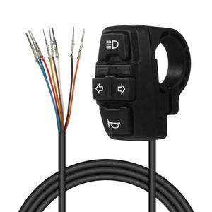 Motorcycle Head Light Turn Switch, Ebike Lamp and Horn Control Turn Signal Light Switch 3-in-1