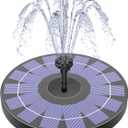 AISITIN Solar Fountain Pump 2024 Upgrade Solar Bird Bath Fountain with 6 Nozzles, 2.5W Solar Water Fountain for Bird Bath, Garden, Ponds, Pool, Fish Tank and Outdoor