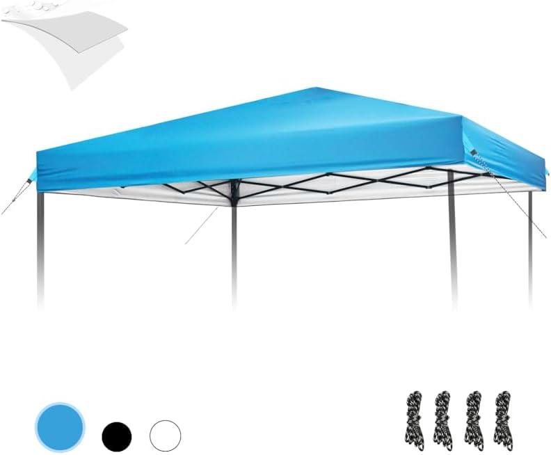 10×10 Canopy Replacement Top, Pop Up Canopy Replacement Tent Cover for Straight Leg Frame, Waterproof Canopy Top Cover for Garden Patio Camping (Top Only)(SkyBlue)