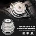 HZEL Car Oil Filter Housing Cap Assembly, OEM# 15620-31060 15643-31050 Vehicle Oil Filter Housing Cover, Aluminum Automotive Replacement Accessories Compatible with Venza Avalon RX350