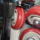 6 Inch Heavy Duty Casters Set of 4, Industrial Locking Casters 6000lbs Load Capacity, Plate Swivel Castor Wheels for Heavy Duty Carts, Workbench, Equipment, Platform Truck (Red)