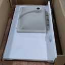 LOCALAND 36"x22"Bathroom Vanity Top, White Quarz Square Barthroom Vanity Sink Tops with Undermount Ceramic Right Sink & Vanity Backsplash, 8 Inch Faucet Hole Bathroom Vanity Countertop