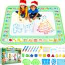 Water Doodle Mat 40 X 32 Inches Mess Free Coloring Magic Drawing Mat Toddlers Educational Toys,Birthday Christmas Gifts for 3 4 5 6 7 8 Years Old Boys Girls