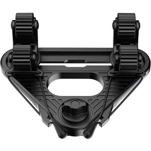 Doubleheader with Dual Kayak Paddle Holder, Multi-Functional Kayak Paddle Holder, Dual Head Kayak Track Mount Accessories with Two Security Tethers - Kayak Oar/Fishing Net/Gaff Holder for Fishing