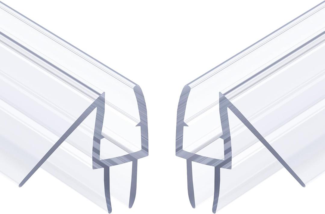 AmazerBath Shower Door Bottom Seal 39 inch (Set of 2) - Suitable for 1/4 Inch Glass, Frameless Glass Seal Strip Shower Door Sweep
