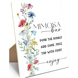 Coffee Bar Decor Sign Wooden Sign with Stand 8 x 11 Inches, Vintage Coffee Sign for Farmhouse Shelf Accent, Home, Kitchen, Office, Cafe nd Tea Bar Table Decor-12