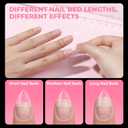 UNA GELLA Almond Shape Nail Tips Short: 504pcs Half Cover Almond Gel Nails Tips Matte Clear Fake Nails Self-handle for Nail Extension DIY Nail Salon for Her, 12Sizes