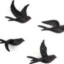 Flying Bird Cast Iron Hooks, Heavy Duty Vintage Hooks for Coats, Flying Style Iron Cast Decorative for Farmhouse Bags Hats Towels Pack of 4