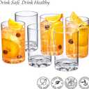 Amazing Abby - Liberty - 8-Ounce Plastic Tumblers (Set of 6), Drinking Glasses, Reusable Cups, BPA-Free, Shatter-Proof, Dishwasher-Safe (Made of Acrylic, NOT Glass)