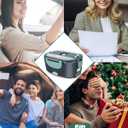 Buddew Electric Heated Lunch Box, 80W Fast Heating with Dual 1.5L Food-Grade 304 Stainless Steel, 12V/24V/110V Portable Food Warmer for Car Truck Office Adults, Lonchera Electrica Portatil (Green)