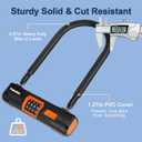 Bike Locks Heavy Duty Anti Theft, Combo Bike U Lock, 4-Digit Resettable Combination E-Bike Large U Shaped Lock with 5Ft Steel Cable for Electric Bike, Bicycle, Escooter, Motorcycle,Door