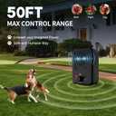 Dog Bark Deterrent Device, Automatic Ultrasonic Anti Barking Device with Long Range 50FT, Rechargeable Bark Control Box with 3 Adjustable Modes, Safe & Humane Dog Silencer for Indoor & Outdoor