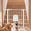 Babelio Auto Close Dog Gate with Cat Door, CatPrivilege I, 29-43"