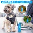 9 x Dog poop bag holder-2 in 1 Dog Waste Bag holder Comes with pet snack box for Leash Lightweight Pet Waste Bag DispenserEquipped with nylon rope and buckle (Excluding dog waste bag)(Black Green)