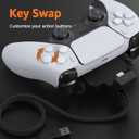 IWGAME Paddles for PS-5 Controller with MIC Function, Plug and Play with 4 Back Programmable Buttons, Support Combo/Turbo/Key Swap/Remapping Features, Compatible with PS-5 Console/PC/MAC(Black)
