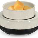 copinpin Wax Melts Warmer, Ceramic Candle Melter Melting Wax 3-in-1 Oil Burner Electric Fits Yankee Large Jar, Scented Candle Holder for Home Decor Gifts for Mom Grandma Women Girls