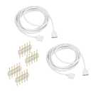 SUPERNIGHT RGBW 5Pin LED Extension Cable 2 Pack 6.5ft/2m Connector for 10 mm Wide 5050 and 3528 Indoor LED Strip Lights Extending Connection
