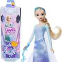 Mattel Disney Frozen Elsa Fashion Doll Set, Spin & Reveal with 11 Surprises Including 5 Accessories, 5 Stickers & Play Scene, Inspired by Disney Movie